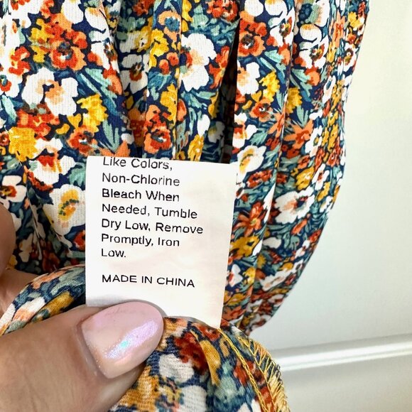 Milkmaid Floral Print Balloon Sleeve Dress 2XL - Picture 8 of 9